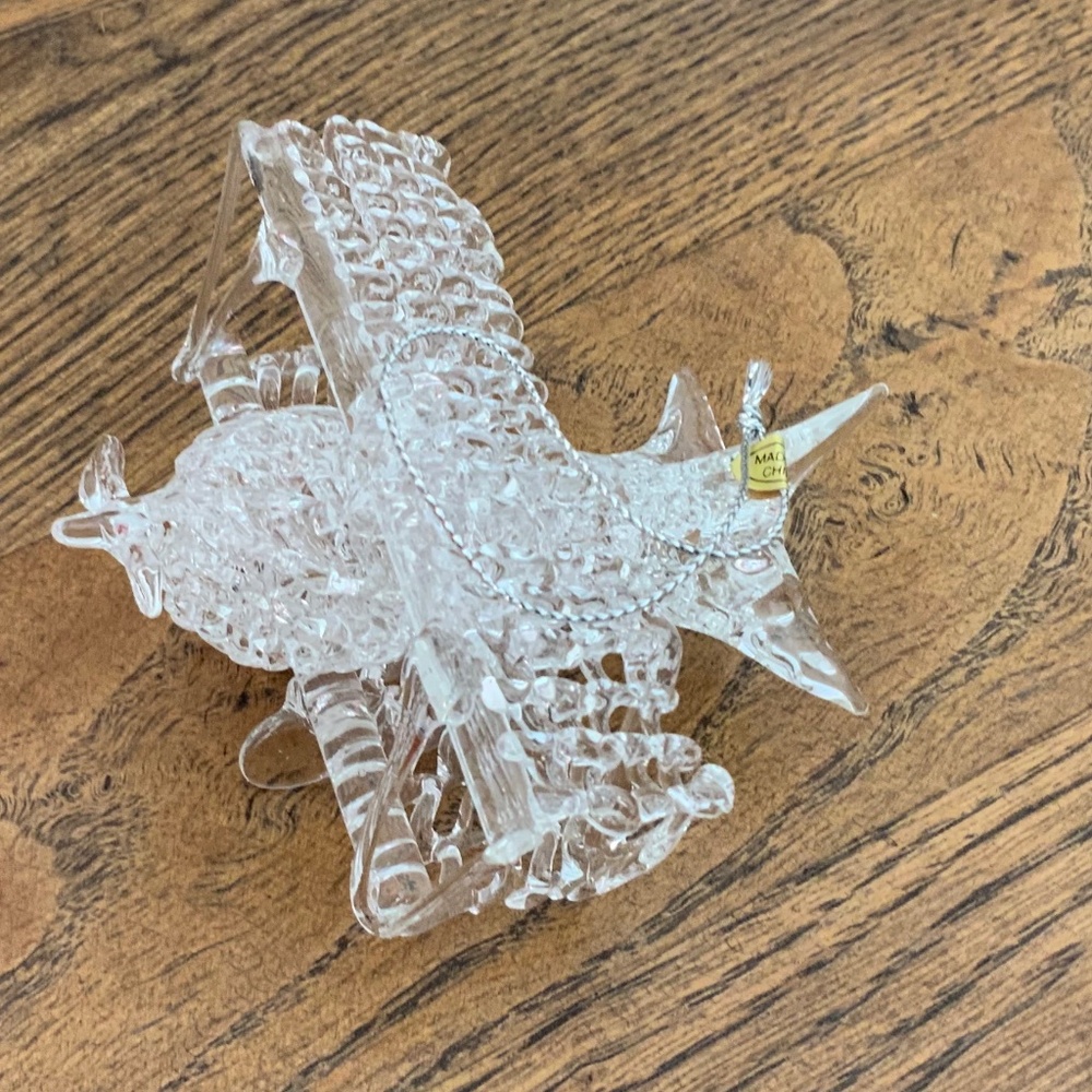 Glass Airplane ornament